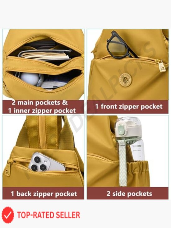 Convertible Sling Backpack Waterproof Mini Travel Daypack Crossbody Chest Bag